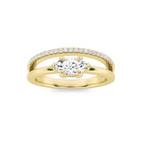 0.5Cttw Marquise Shaped Lab Grown Diamond (F/VS) Fashion Ring in 14K Gold