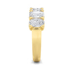 3Cttw Emerald Shaped Lab Grown Diamond (F/VS) Seven Stone Band Ring in 14K Gold