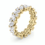 3Cttw Marquise Shaped Lab Grown Diamond (F/VS) Eternity Band Ring in 14K Gold