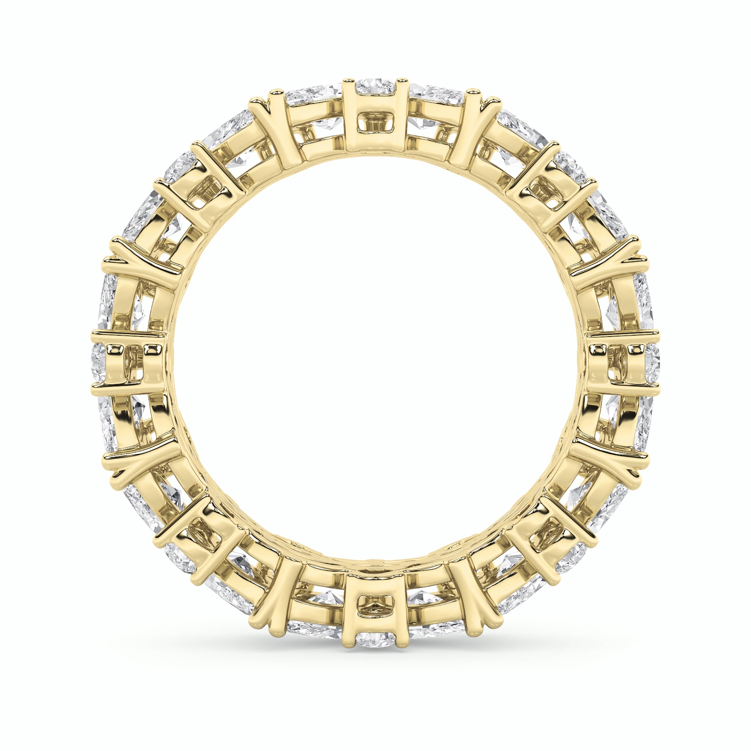3Cttw Marquise Shaped Lab Grown Diamond (F/VS) Eternity Band Ring in 14K Gold