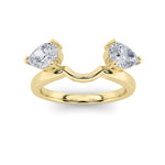 1Cttw Pear Shaped Lab Grown Diamond (F/VS) Wrap  Ring in 14K Gold