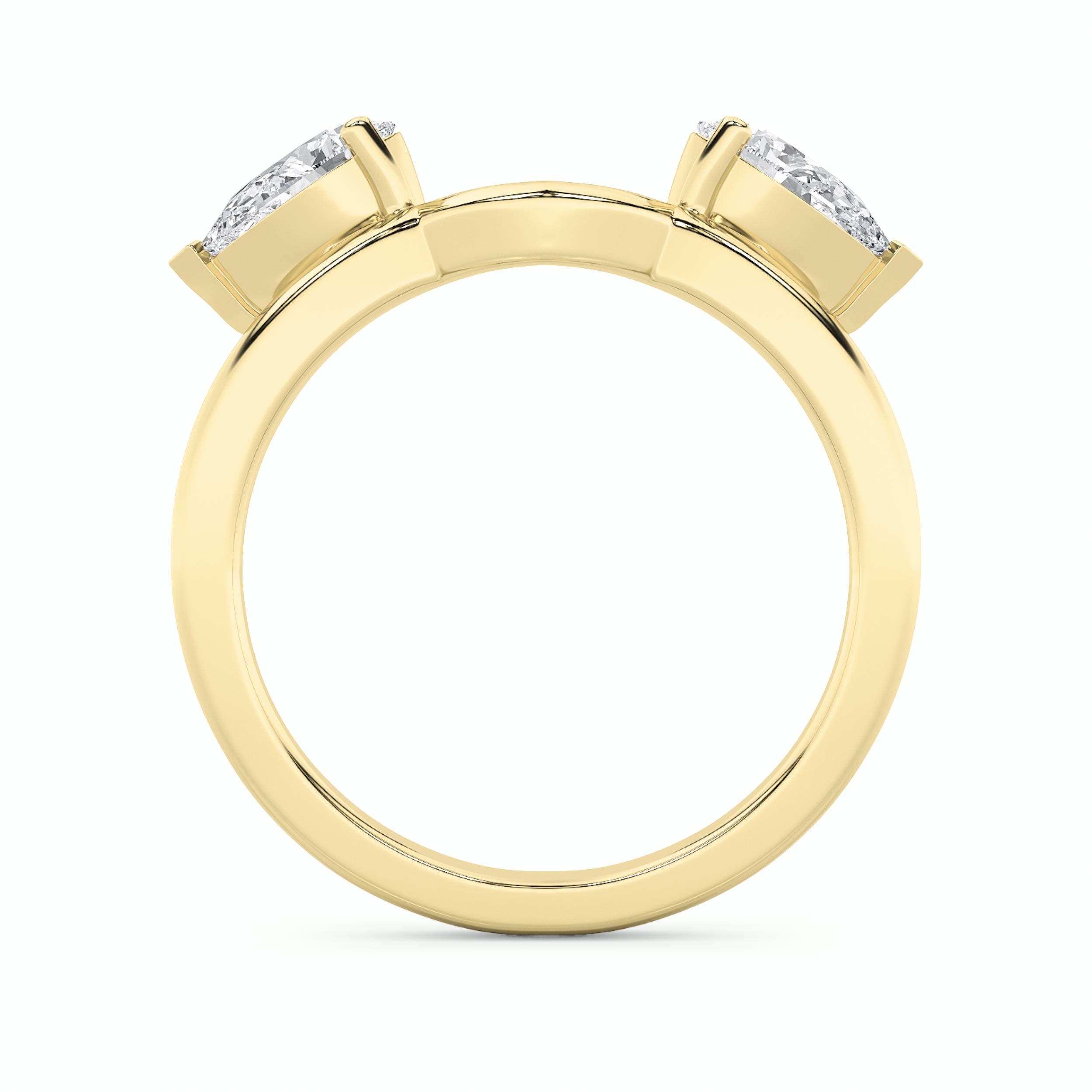 1Cttw Pear Shaped Lab Grown Diamond (F/VS) Wrap  Ring in 14K Gold