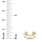 1Cttw Pear Shaped Lab Grown Diamond (F/VS) Wrap  Ring in 14K Gold