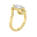 2Cttw Marquise Shaped Lab Grown Diamond (F/VS) Swirl Engagement Ring in 14K Gold