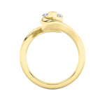 2Cttw Marquise Shaped Lab Grown Diamond (F/VS) Swirl Engagement Ring in 14K Gold