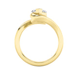 2Cttw Marquise Shaped Lab Grown Diamond (F/VS) Swirl Engagement Ring in 14K Gold