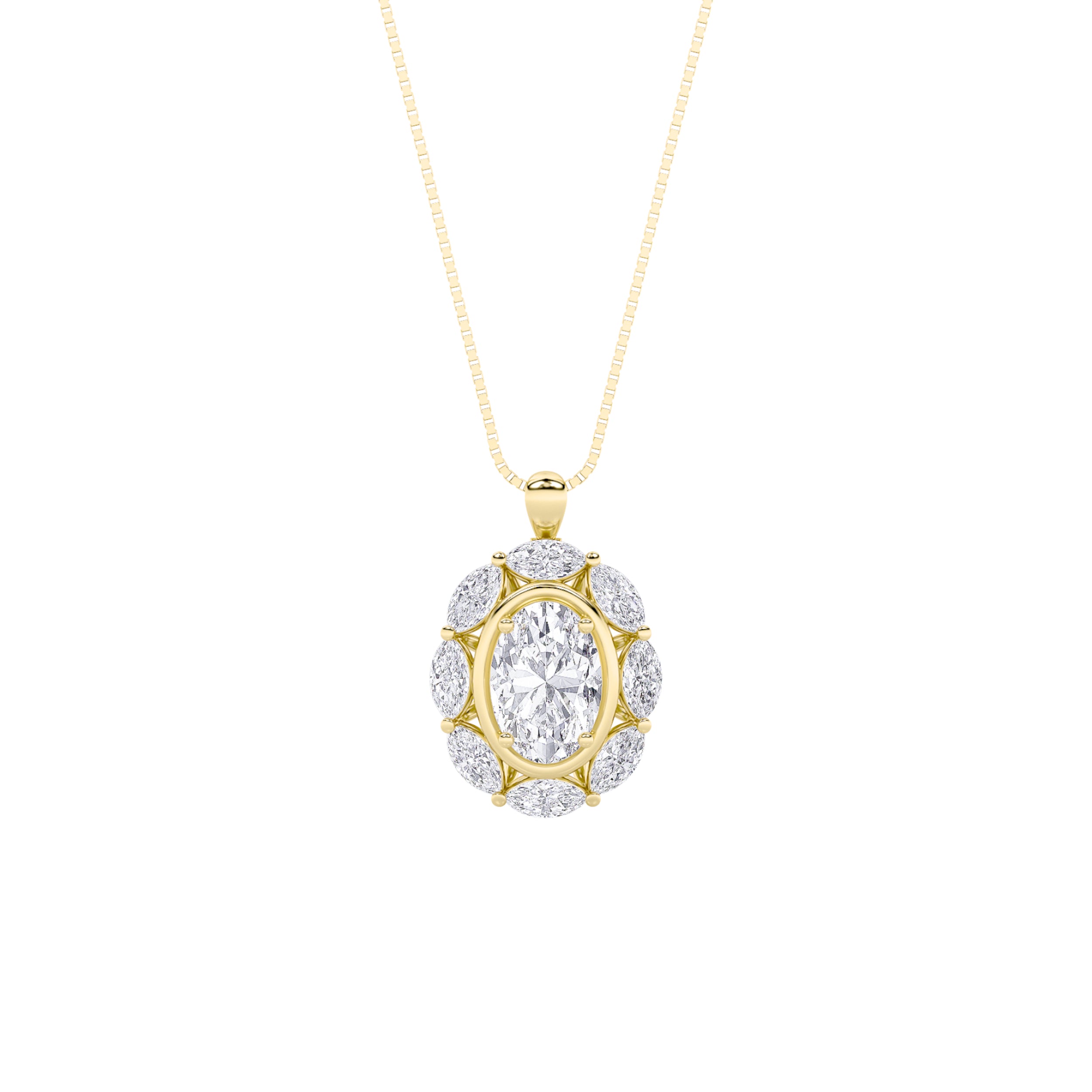 3.75Cttw Oval Shaped Lab Grown Diamond (F/VS)  Ring in 14K Gold