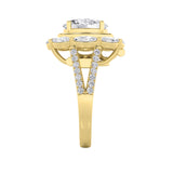 3.75Cttw Oval Shaped Lab Grown Diamond (F/VS)  Ring in 14K Gold