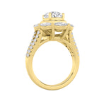 3.75Cttw Oval Shaped Lab Grown Diamond (F/VS)  Ring in 14K Gold
