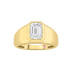 2Cttw Emerald Shaped Lab Grown Diamond (F/VS)  Ring in 14K Gold