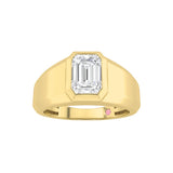 2Cttw Emerald Shaped Lab Grown Diamond (F/VS)  Ring in 14K Gold