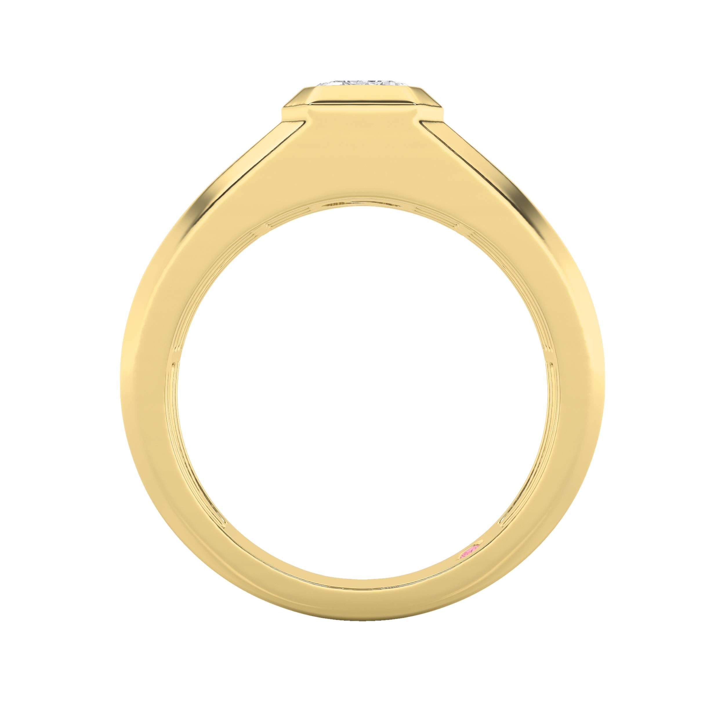 2Cttw Emerald Shaped Lab Grown Diamond (F/VS)  Ring in 14K Gold
