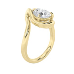 2Cttw Pear Shaped Lab Grown Diamond (F/VS)  Ring in 14K Gold
