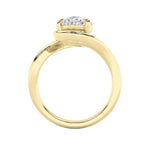 2Cttw Pear Shaped Lab Grown Diamond (F/VS)  Ring in 14K Gold