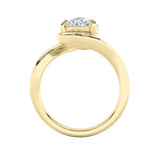 2Cttw Pear Shaped Lab Grown Diamond (F/VS)  Ring in 14K Gold