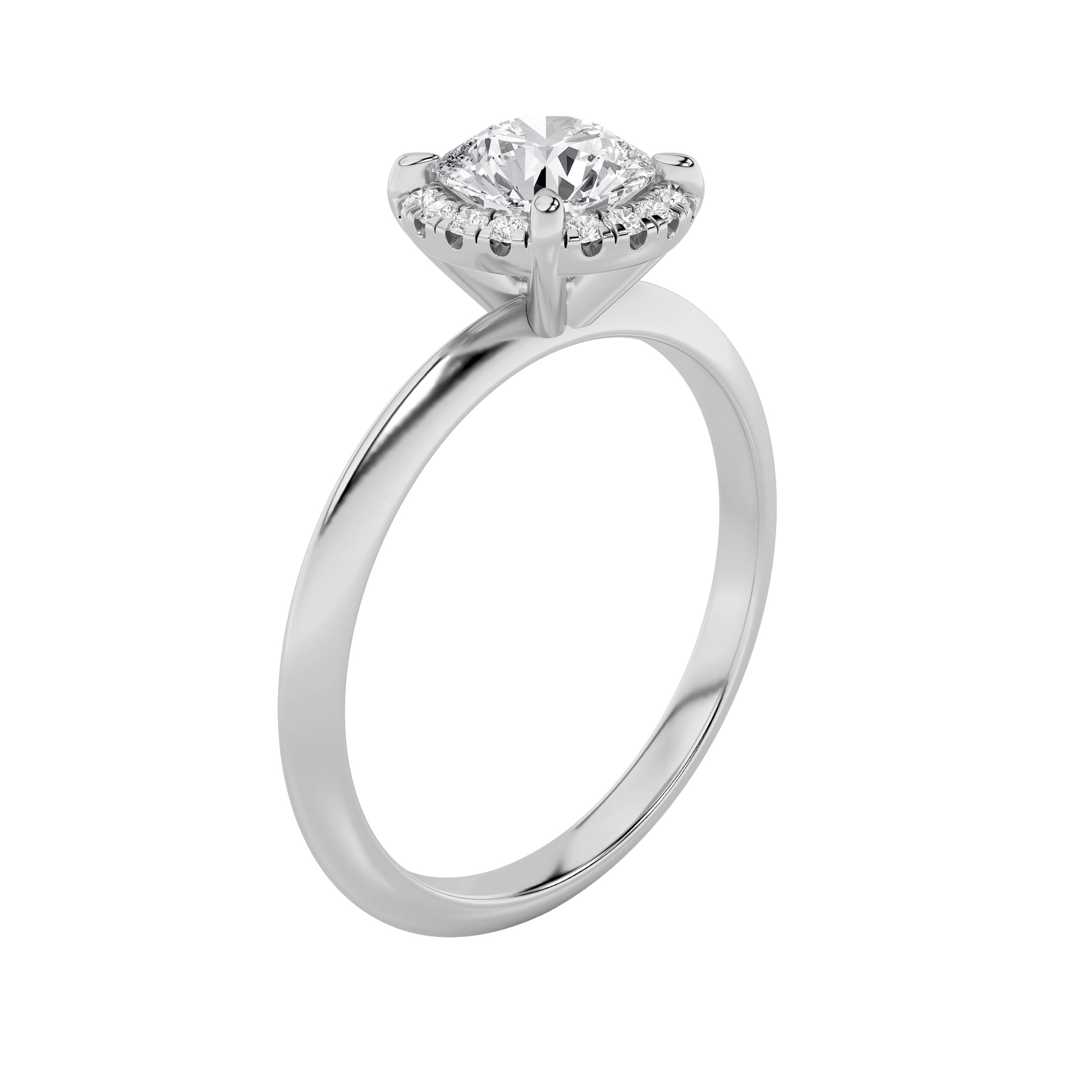 1Cttw Round Shaped Lab Grown Diamond (F/VS)  Ring in 14K Gold