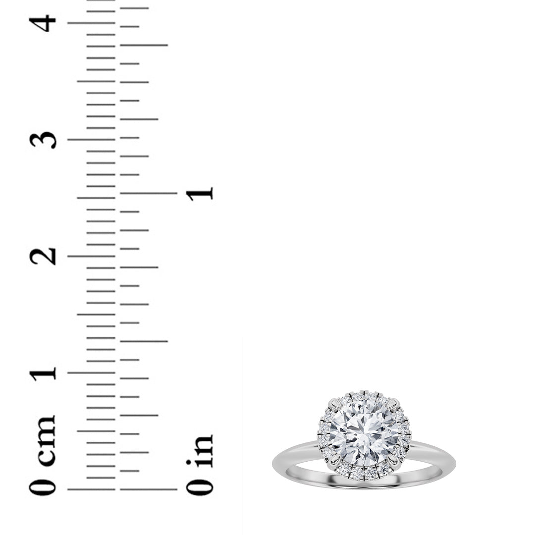 1Cttw Round Shaped Lab Grown Diamond (F/VS)  Ring in 14K Gold