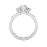 1.5Cttw Emerald Shaped Lab Grown Diamond (F/VS)  Ring in 14K Gold