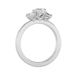 1.5Cttw Emerald Shaped Lab Grown Diamond (F/VS)  Ring in 14K Gold