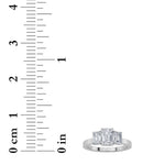 1.5Cttw Emerald Shaped Lab Grown Diamond (F/VS)  Ring in 14K Gold