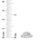1.5Cttw Emerald Shaped Lab Grown Diamond (F/VS)  Ring in 14K Gold