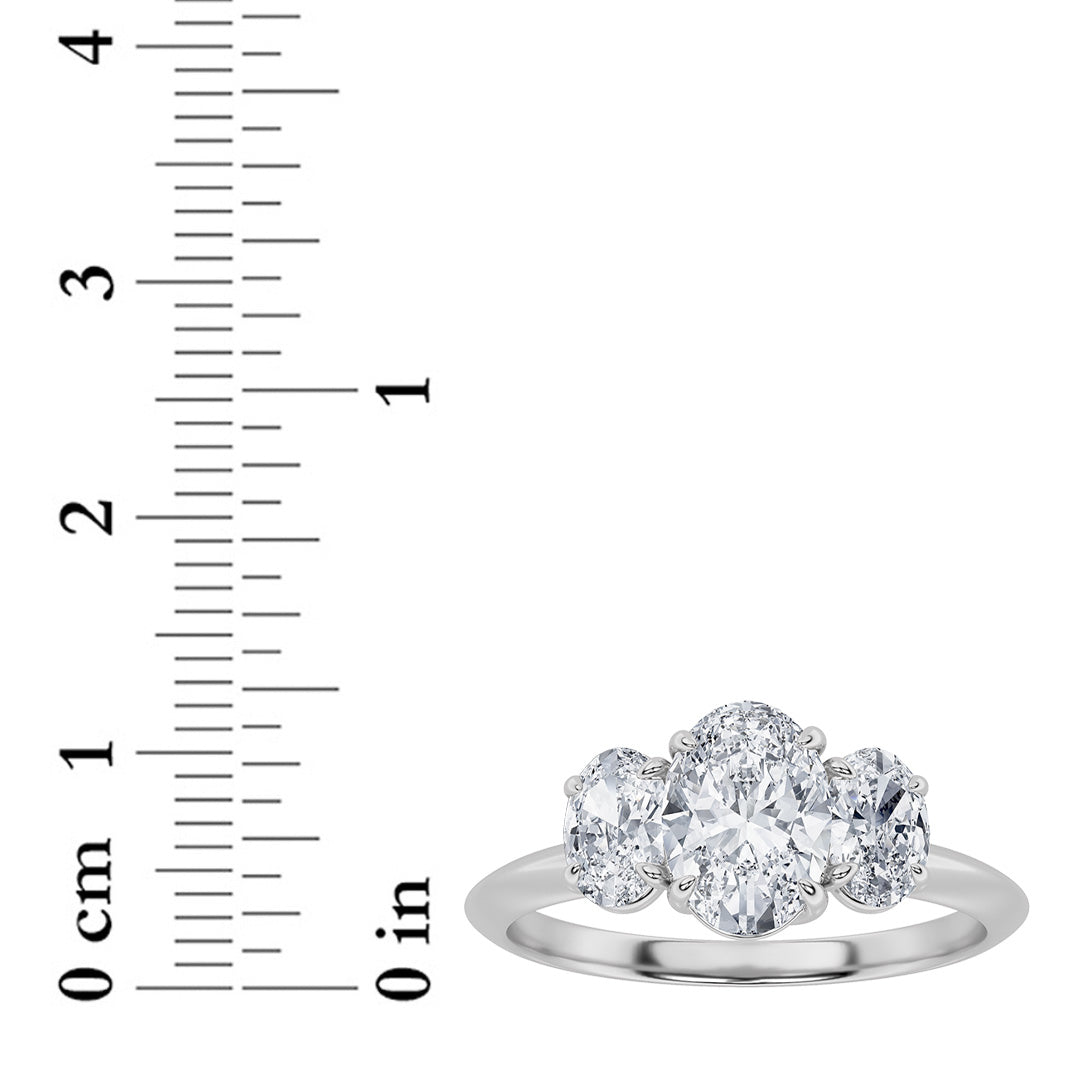 1.25Cttw Oval Shaped Lab Grown Diamond (F/VS)  Ring in 14K Gold