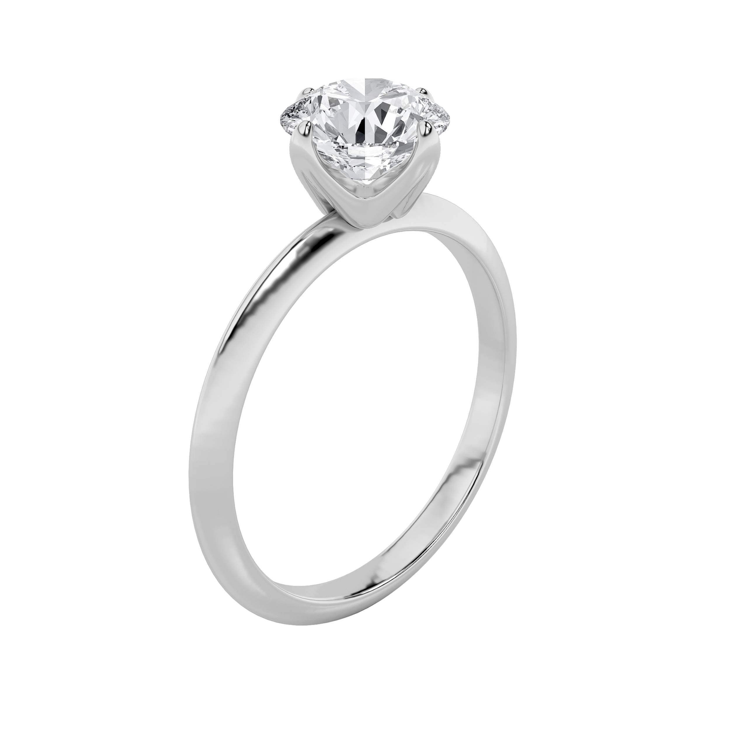 1.5Cttw Round Shaped Lab Grown Diamond (F/VS)  Ring in 14K Gold