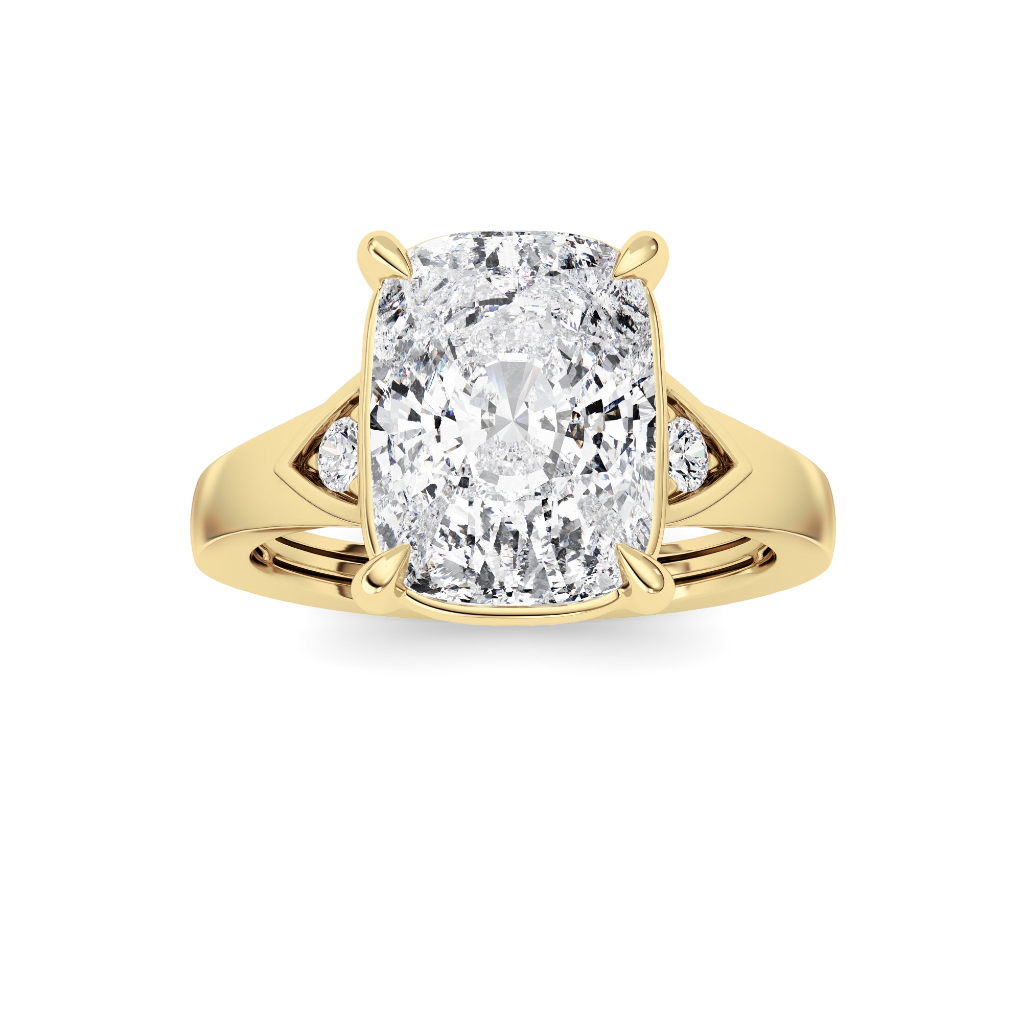 ELongated Cushion Lab Grown Diamond (F/VS ) Ring in 14K Gold