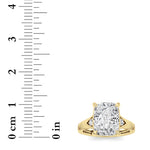 ELongated Cushion Lab Grown Diamond (F/VS ) Ring in 14K Gold