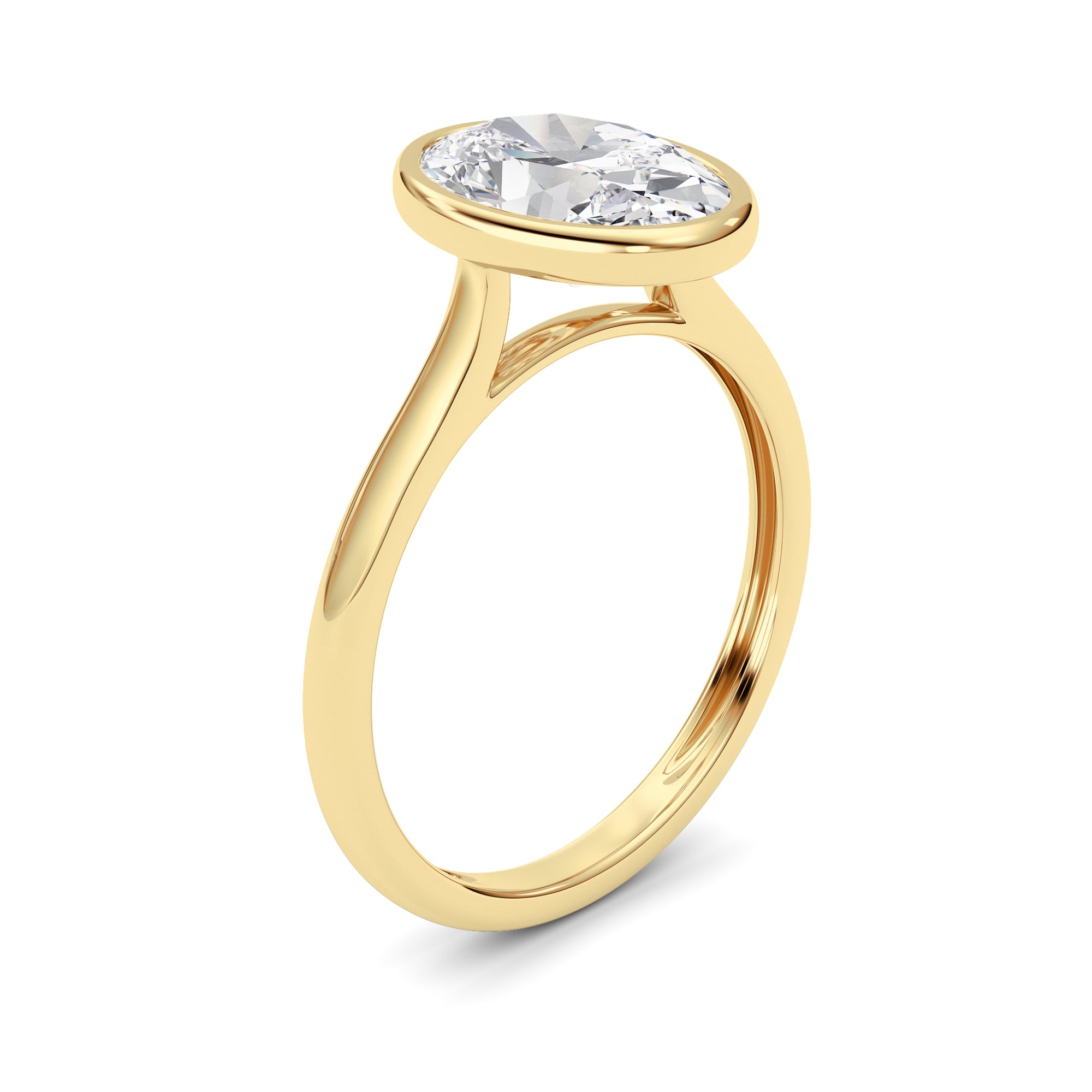 Oval Lab Grown Diamond (F/VS ) Ring in 14K Gold