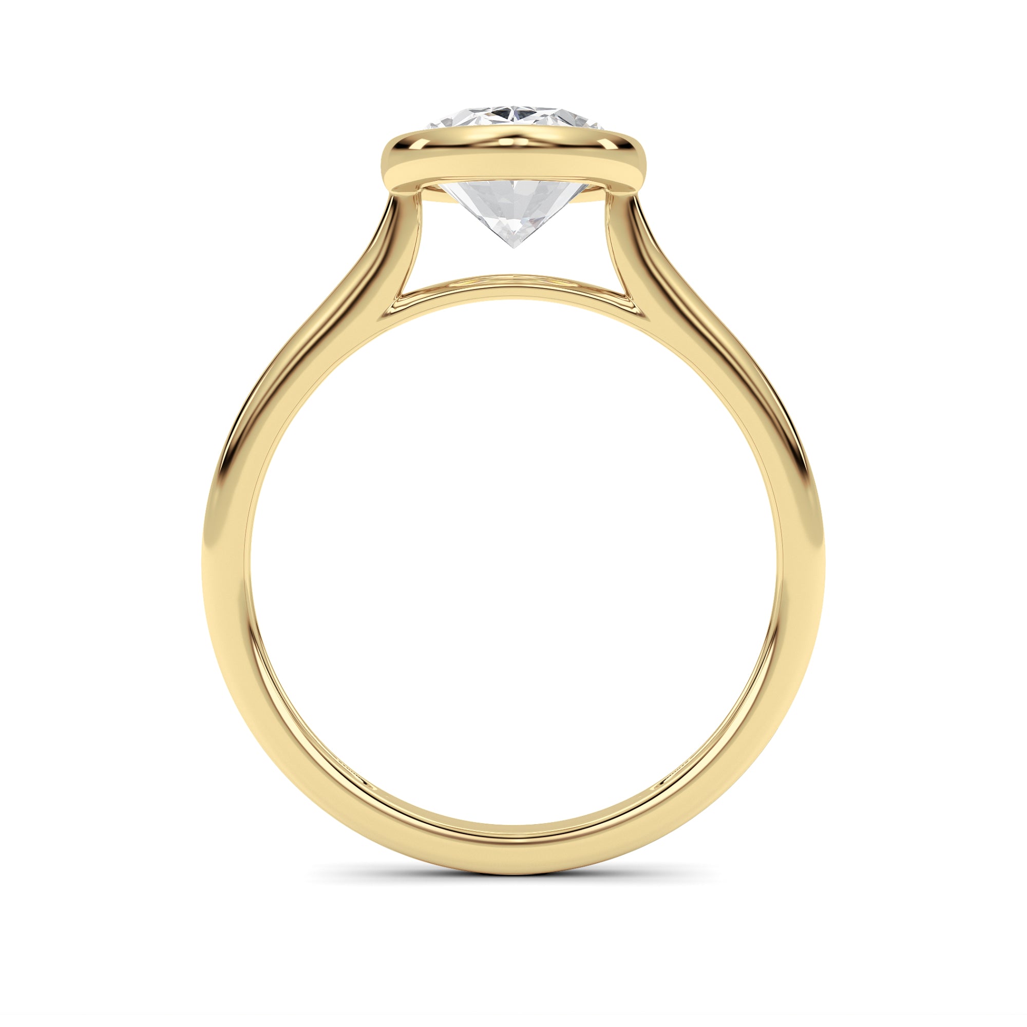 Oval Lab Grown Diamond (F/VS ) Ring in 14K Gold
