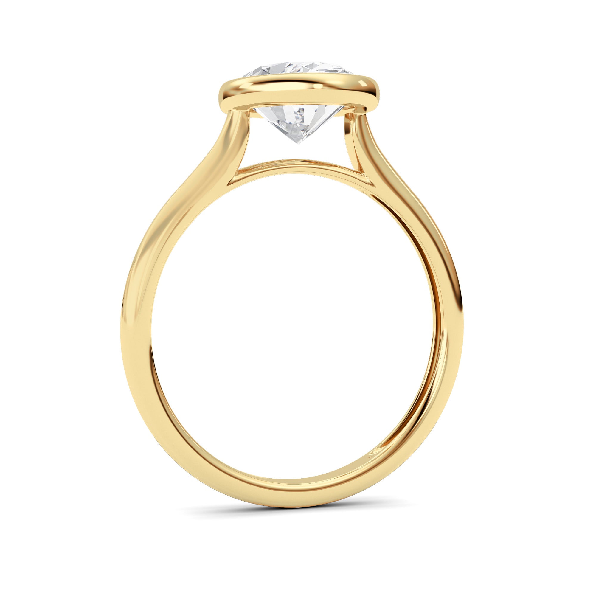 Oval Lab Grown Diamond (F/VS ) Ring in 14K Gold