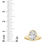 Oval Lab Grown Diamond (F/VS ) Ring in 14K Gold