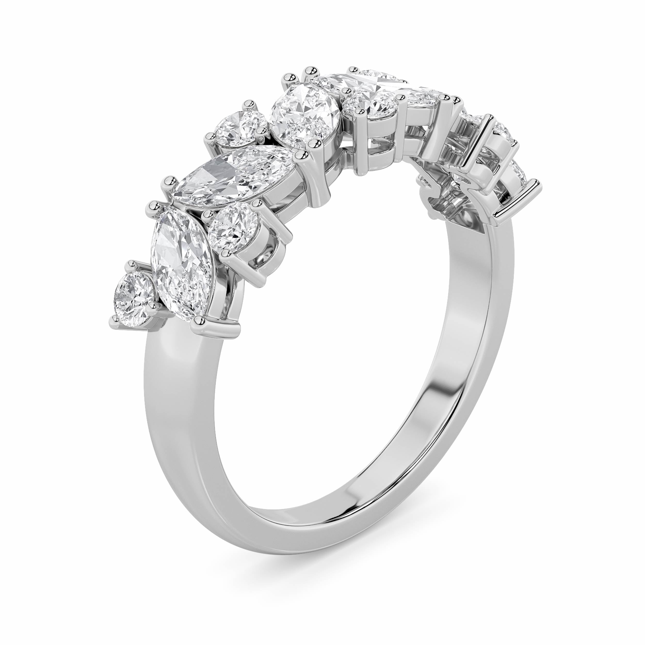 1.5Cttw Marquise Shaped Lab Grown Diamond (F/VS)  Ring in 14K Gold