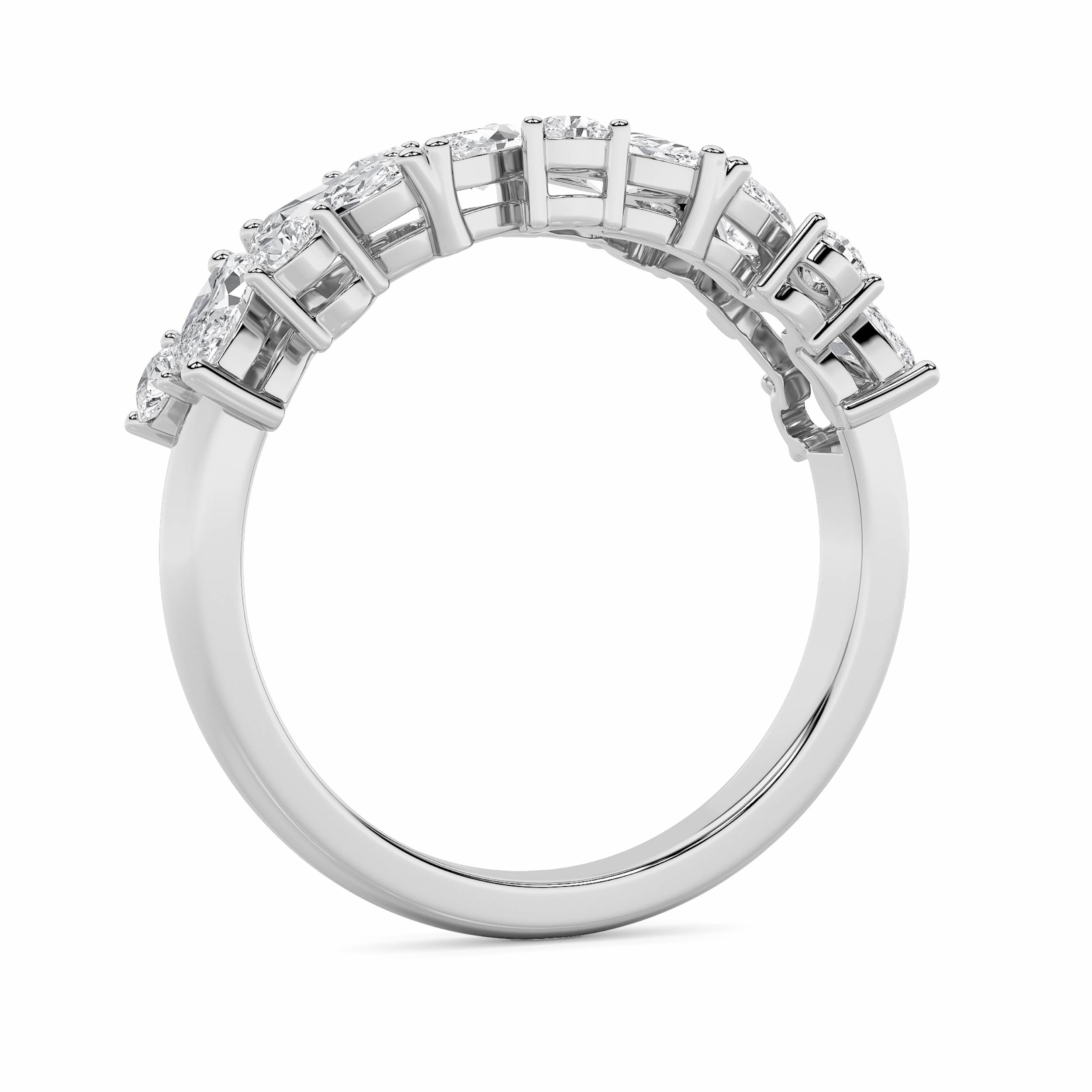 1.5Cttw Marquise Shaped Lab Grown Diamond (F/VS)  Ring in 14K Gold