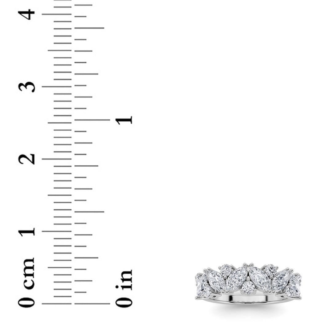 1.5Cttw Marquise Shaped Lab Grown Diamond (F/VS)  Ring in 14K Gold