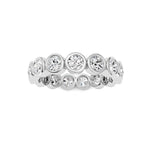 2.3Cttw Round Shaped Lab Grown Diamond ( F / VS ) Eternity Band set in 14K White Gold - Size 7