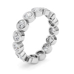 2.3Cttw Round Shaped Lab Grown Diamond ( F / VS ) Eternity Band set in 14K White Gold - Size 7