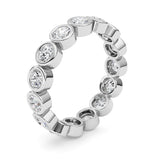 2.3Cttw Round Shaped Lab Grown Diamond ( F / VS ) Eternity Band set in 14K White Gold - Size 7