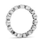 2.3Cttw Round Shaped Lab Grown Diamond ( F / VS ) Eternity Band set in 14K White Gold - Size 7