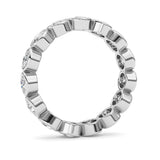 2.3Cttw Round Shaped Lab Grown Diamond ( F / VS ) Eternity Band set in 14K White Gold - Size 7