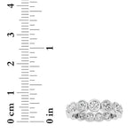 2.3Cttw Round Shaped Lab Grown Diamond ( F / VS ) Eternity Band set in 14K White Gold - Size 7