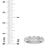 2.3Cttw Round Shaped Lab Grown Diamond ( F / VS ) Eternity Band set in 14K White Gold - Size 7
