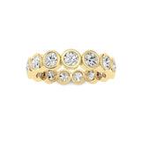 2.3Cttw Round Shaped Lab Grown Diamond ( F / VS ) Eternity Band set in 14K Yellow Gold - Size 7