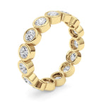 2.3Cttw Round Shaped Lab Grown Diamond ( F / VS ) Eternity Band set in 14K Yellow Gold - Size 7