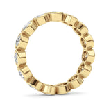 2.3Cttw Round Shaped Lab Grown Diamond ( F / VS ) Eternity Band set in 14K Yellow Gold - Size 7