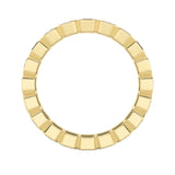 3.25Cttw Emerald Shaped Lab Grown Diamond ( F / VS ) Eternity Band set in 14K Yellow Gold - Size 7