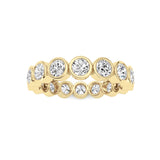 2.9Cttw Round Shaped Lab Grown Diamond ( F / VS ) Eternity Band set in 14K Yellow Gold - Size 9