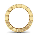3.2Cttw Emerald Shaped Lab Grown Diamond ( F / VS ) Eternity Band set in 14K Yellow Gold - Size 5