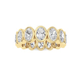 3.5Cttw Oval Shaped Lab Grown Diamond ( F / VS ) Eternity Band set in 14K Yellow Gold - Size 6